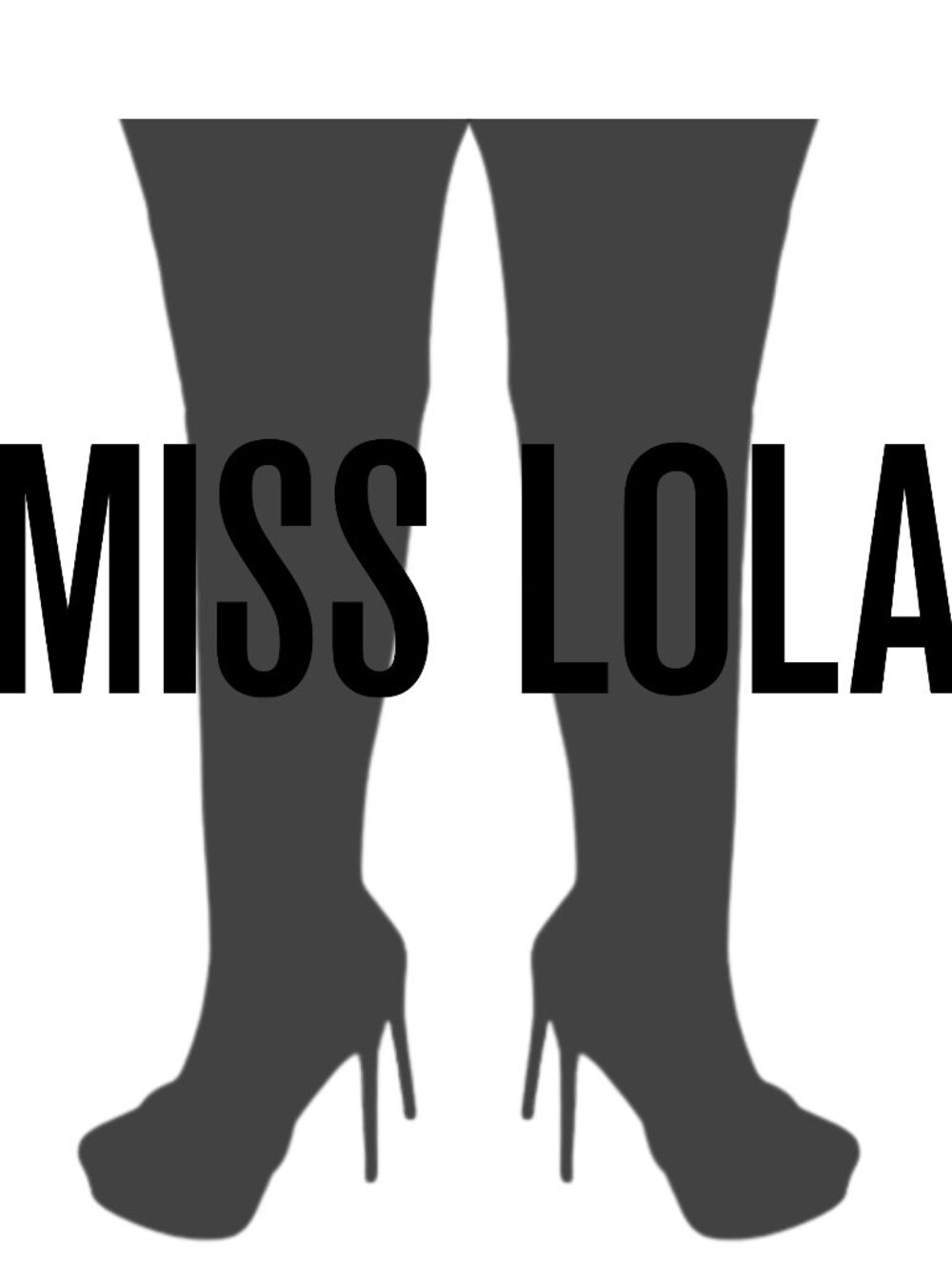 MISS LOLA Black Faux Suede Thigh-Hi Stilettos